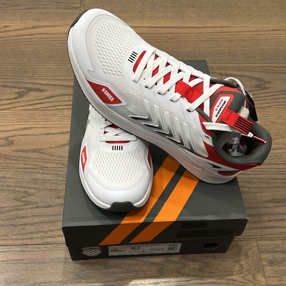K Swiss men’s AERO-ACTIVE X MCLAREN size 10.5